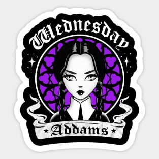 Goth Wednesday Addams Sticker